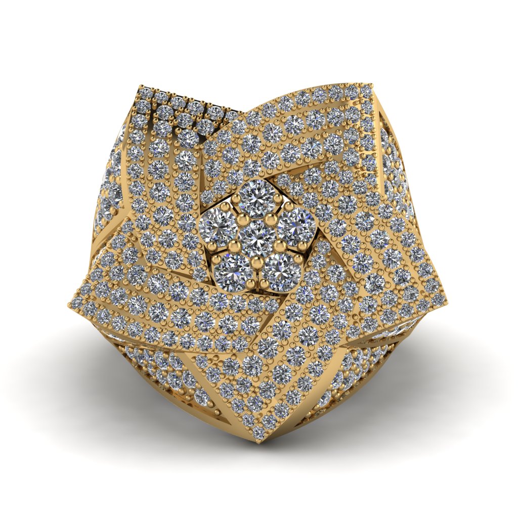 Natural Diamonds Men's Star Fashion Ring - Toby No. 1