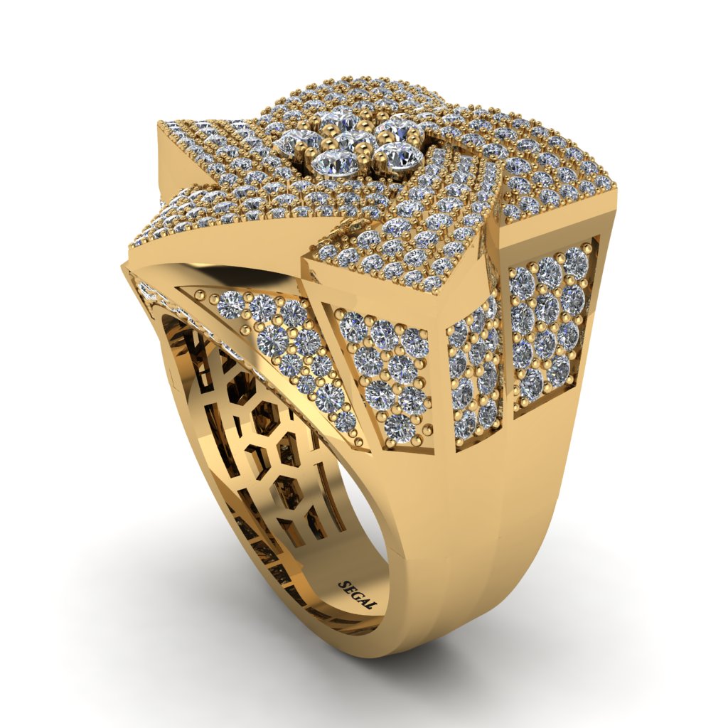 Natural Diamonds Men's Star Fashion Ring - Toby No. 1