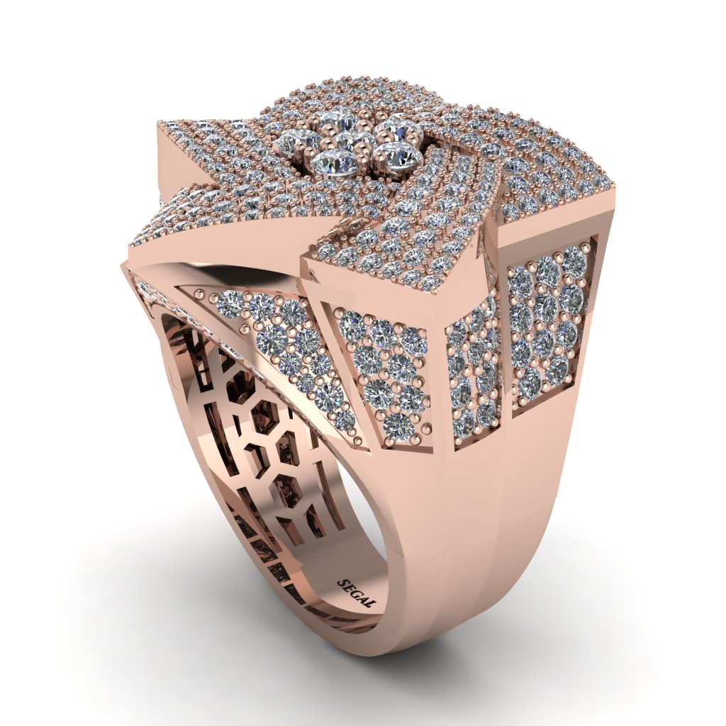 Natural Diamonds Men's Star Fashion Ring - Toby No. 2