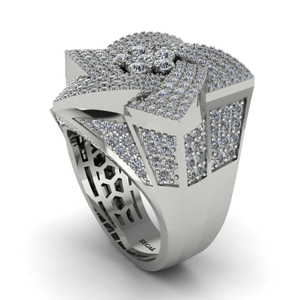 Natural Diamonds Men's Star Fashion Ring - Toby No. 3