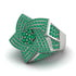 Natural Emeralds Men's Star Fashion Ring - Toby No. 6
