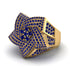 Natural Sapphires Men's Star Fashion Ring - Toby No. 13