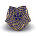 Natural Sapphires Men's Star Fashion Ring - Toby No. 13 image 2