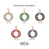 Three Circle Necklace With Emerald - Octavia No. 17
