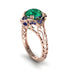 Emerald Ornate Filigree Engagement Ring - Evie No. 65