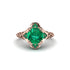 Emerald Ornate Filigree Engagement Ring - Evie No. 20