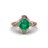 Emerald Ornate Filigree Engagement Ring - Evie No. 5