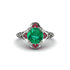 Emerald Ornate Filigree Engagement Ring - Evie No. 51 image 2