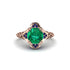 Emerald Ornate Filigree Engagement Ring - Evie No. 65