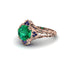 Emerald Ornate Filigree Engagement Ring - Evie No. 65 image 3