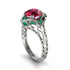 Ruby Ornate Filigree Engagement Ring - Evie No. 27