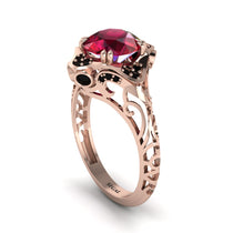 Ruby Ornate Filigree Engagement Ring - Evie No. 41 image 1
