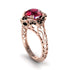 Ruby Ornate Filigree Engagement Ring - Evie No. 41