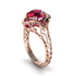 Ruby Ornate Filigree Engagement Ring - Evie No. 56