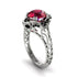 Ruby Ornate Filigree Engagement Ring - Evie No. 42