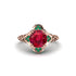Ruby Ornate Filigree Engagement Ring - Evie No. 26 image 2