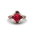Ruby Ornate Filigree Engagement Ring - Evie No. 41