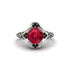 Ruby Ornate Filigree Engagement Ring - Evie No. 42