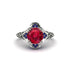 Ruby Ornate Filigree Engagement Ring - Evie No. 72