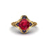 Ruby Ornate Filigree Engagement Ring - Evie No. 70 image 2