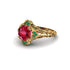 Ruby Ornate Filigree Engagement Ring - Evie No. 25