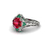 Ruby Ornate Filigree Engagement Ring - Evie No. 27