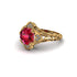 Ruby Ornate Filigree Engagement Ring - Evie No. 10