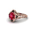 Ruby Ornate Filigree Engagement Ring - Evie No. 41