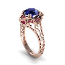 Sapphire Ornate Filigree Engagement Ring - Evie No. 59 image 1