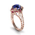 Sapphire Ornate Filigree Engagement Ring - Evie No. 59