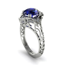 Sapphire Ornate Filigree Engagement Ring - Evie No. 15 image 1