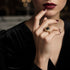 Fancy Art Deco Black Diamond Ring - Pauline No. 7
