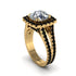 Diamond Pave Split Shank Engagement Ring - Averie No. 31