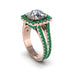Diamond Pave Split Shank Engagement Ring - Averie No. 17 image 1