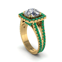 Diamond Pave Split Shank Engagement Ring - Averie No. 16 image 1