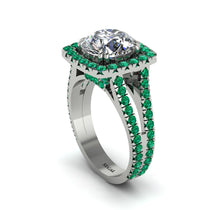 Diamond Pave Split Shank Engagement Ring - Averie No. 18 image 1