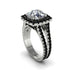Diamond Pave Split Shank Engagement Ring - Averie No. 33