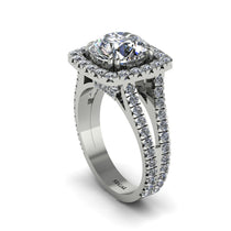 Diamond Pave Split Shank Engagement Ring - Averie No. 3 image 1