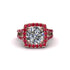 Diamond Pave Split Shank Engagement Ring - Averie No. 47 image 2