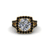 Diamond Pave Split Shank Engagement Ring - Averie No. 31