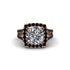 Diamond Pave Split Shank Engagement Ring - Averie No. 32