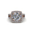 Diamond Pave Split Shank Engagement Ring - Averie No. 2