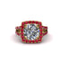 Diamond Pave Split Shank Engagement Ring - Averie No. 46 image 2