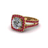 Diamond Pave Split Shank Engagement Ring - Averie No. 46 image 3