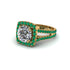 Diamond Pave Split Shank Engagement Ring - Averie No. 16 image 3