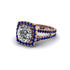 Diamond Pave Split Shank Engagement Ring - Averie No. 62