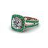 Diamond Pave Split Shank Engagement Ring - Averie No. 17 image 3