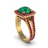 Emerald Pave Split Shank Engagement Ring - Averie No. 49 image 1