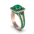 Emerald Pave Split Shank Engagement Ring - Averie No. 20 image 1