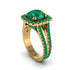 Emerald Pave Split Shank Engagement Ring - Averie No. 19